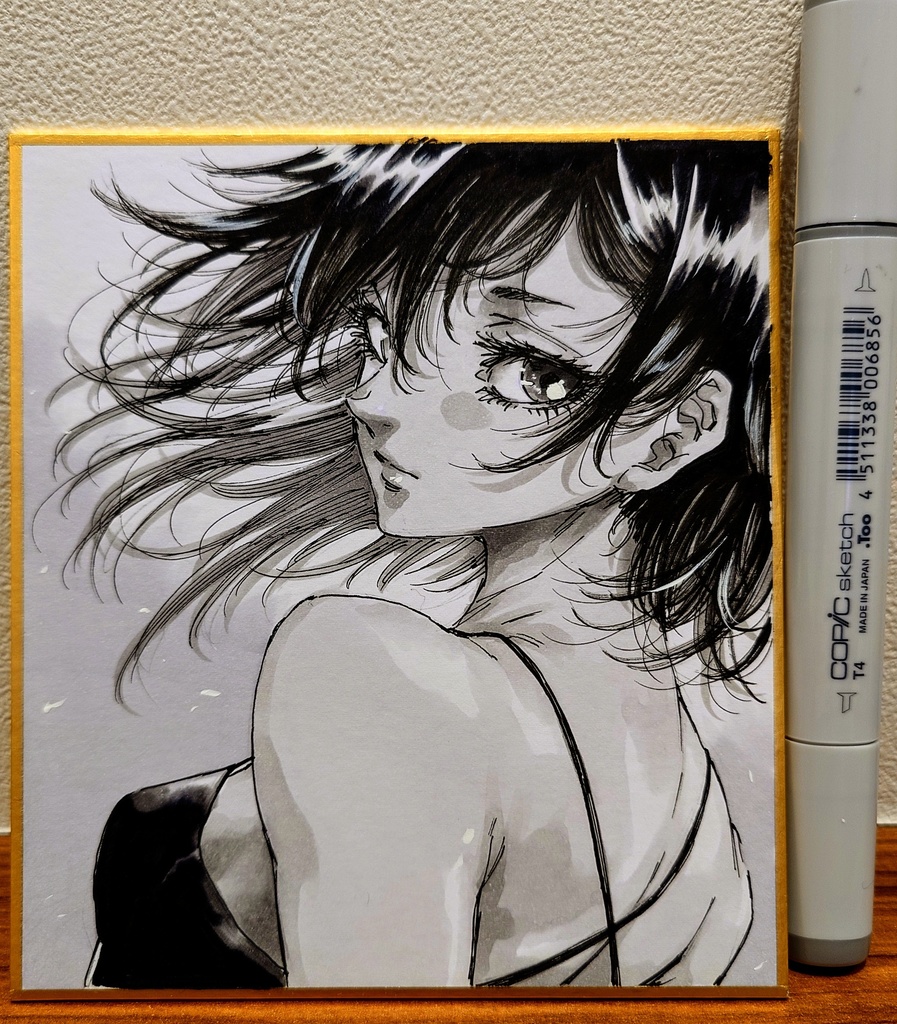 オリジナルイラスト 小色紙