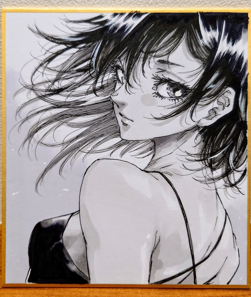 オリジナルイラスト 小色紙