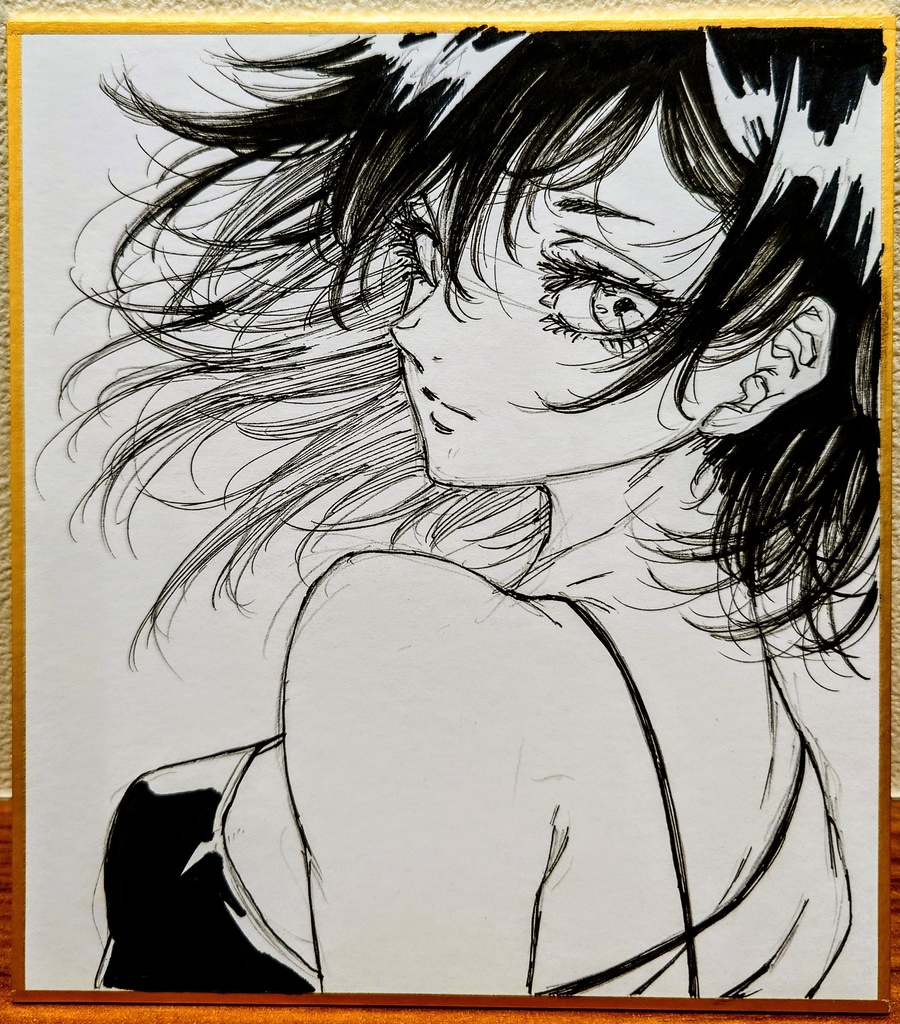 オリジナルイラスト 小色紙