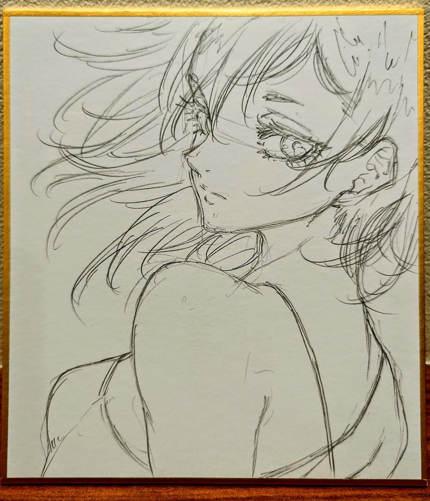 オリジナルイラスト 小色紙