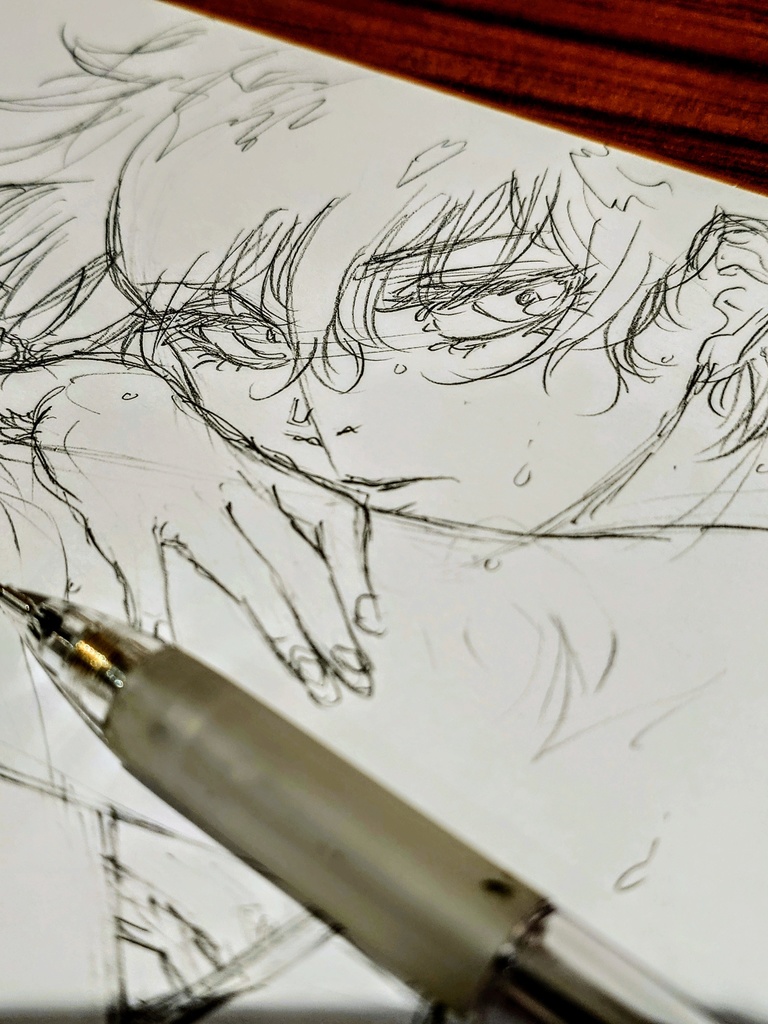 オリジナルイラスト 中色紙