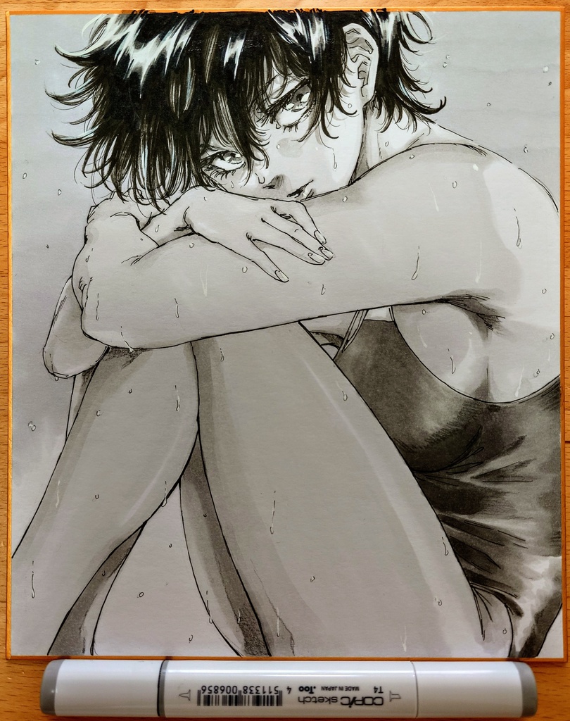 オリジナルイラスト 中色紙