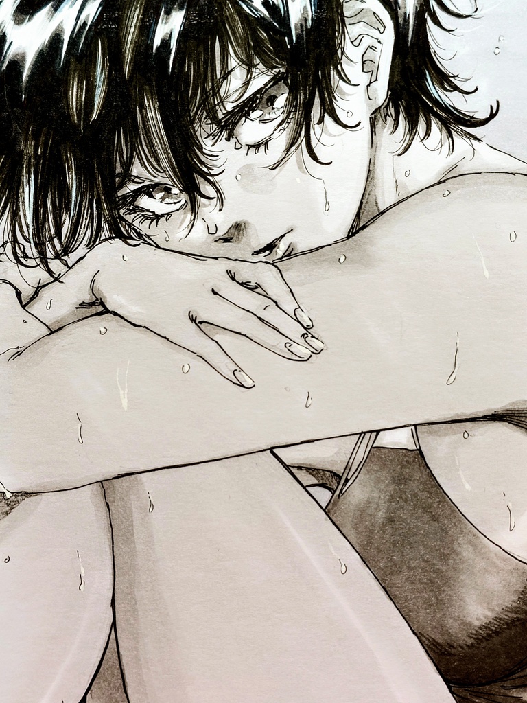 オリジナルイラスト　中色紙