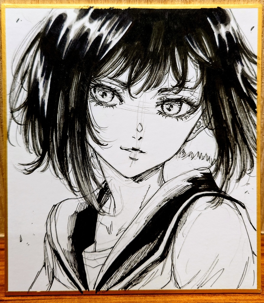 オリジナルイラスト 小色紙