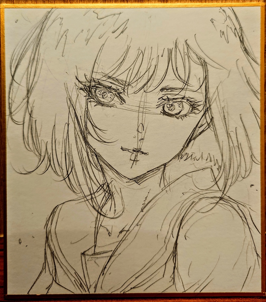 オリジナルイラスト 小色紙