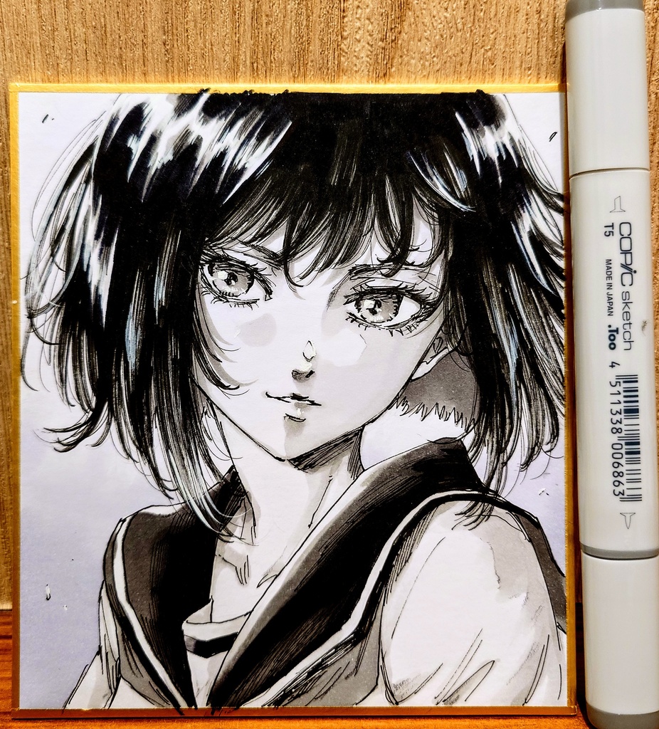 オリジナルイラスト 小色紙