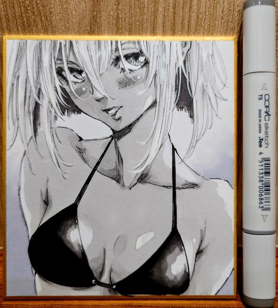 オリジナルイラスト 小色紙