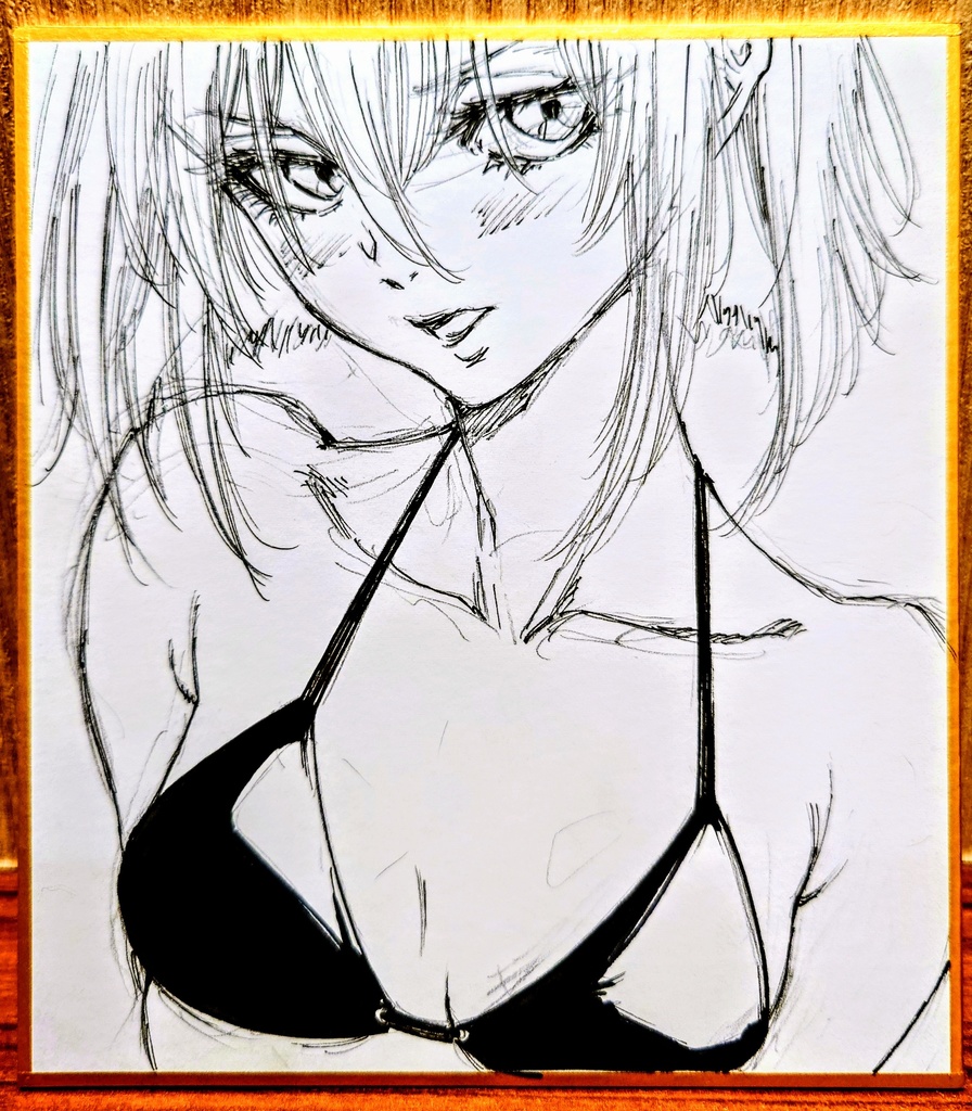 オリジナルイラスト 小色紙