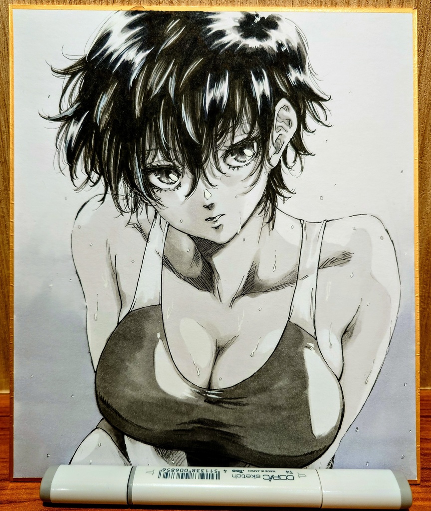 オリジナルイラスト 中色紙