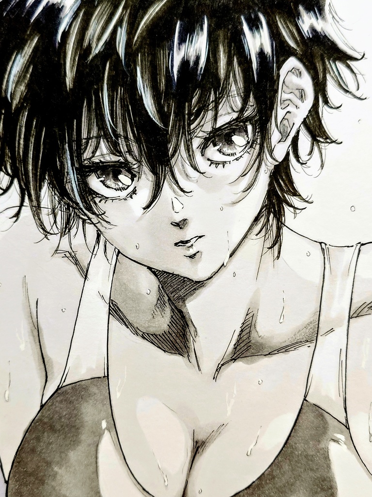 オリジナルイラスト　中色紙