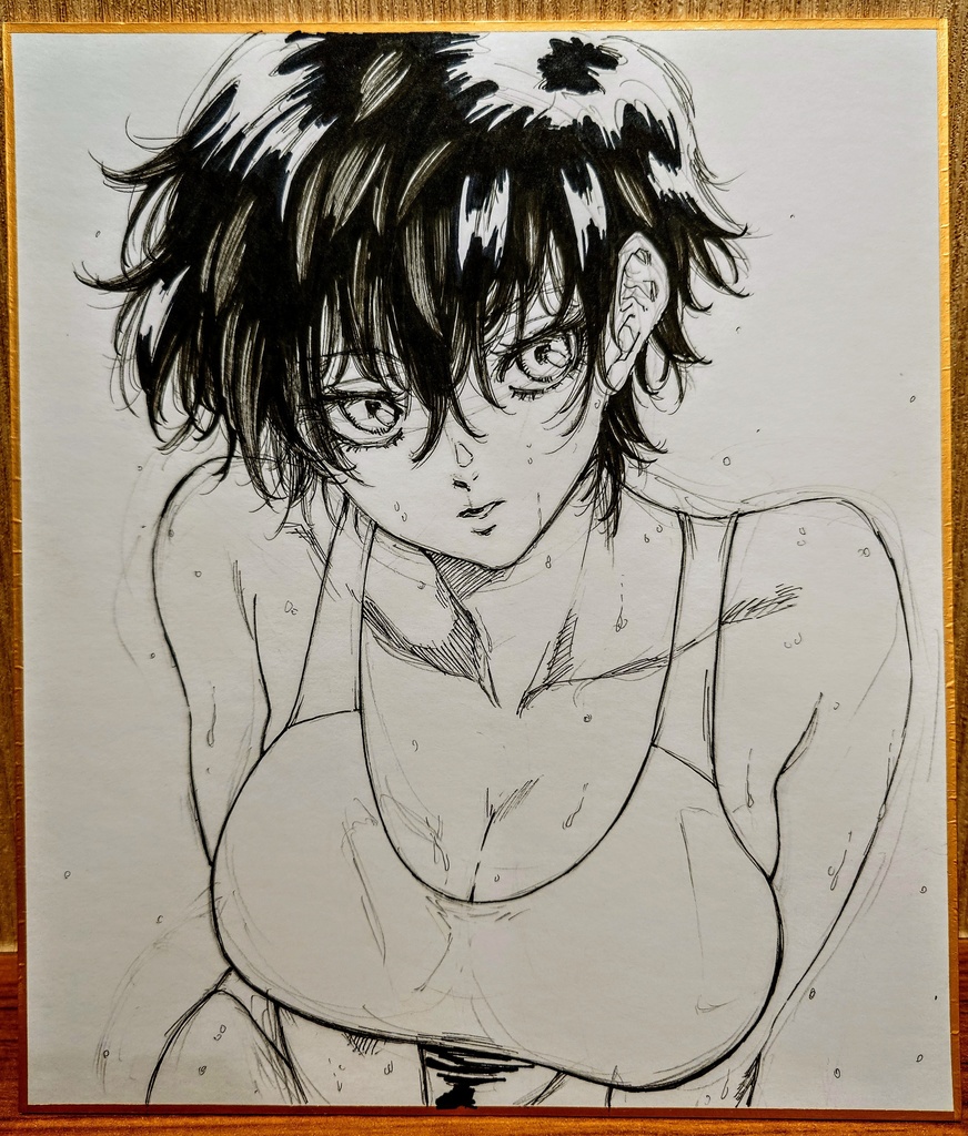 オリジナルイラスト 中色紙