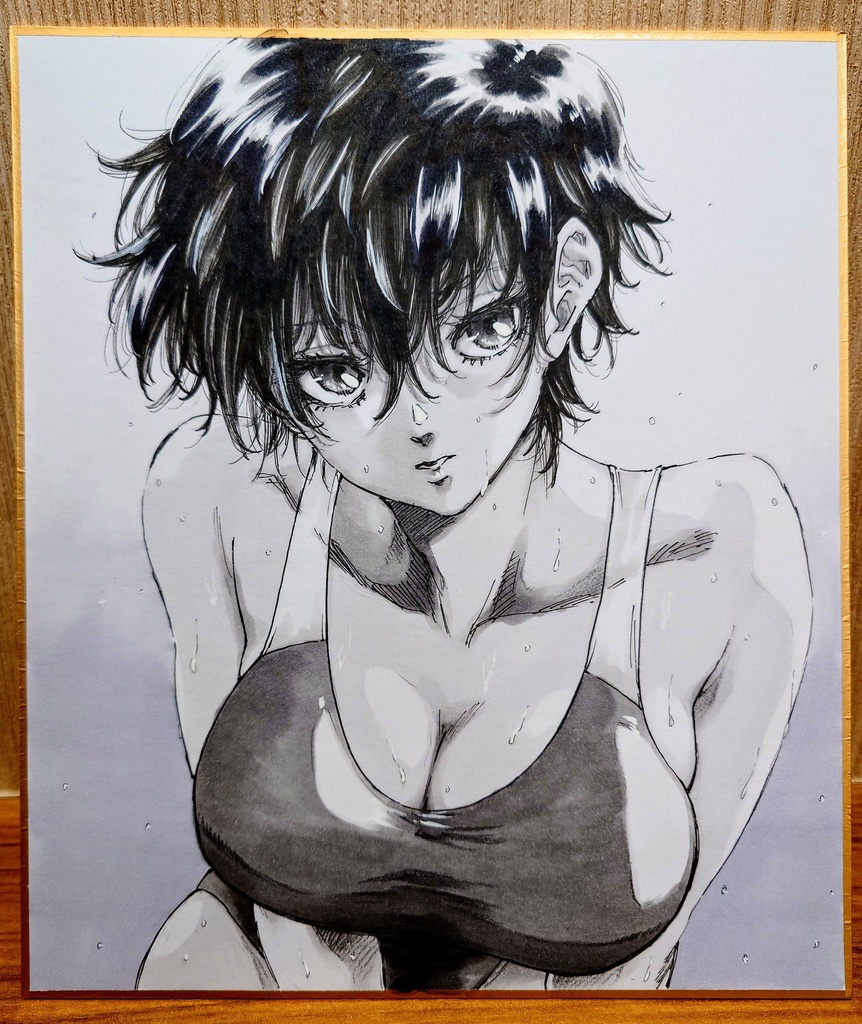 オリジナルイラスト 中色紙