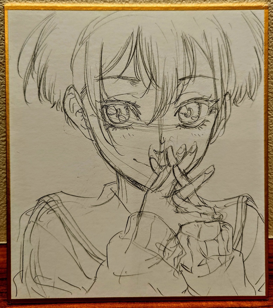 オリジナルイラスト 小色紙