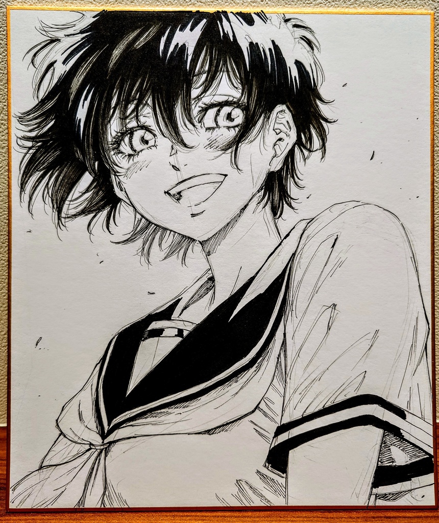 オリジナルイラスト 中色紙