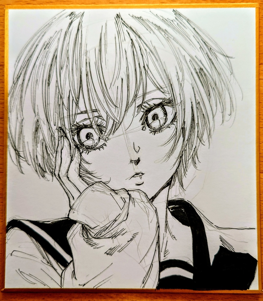 オリジナルイラスト 小色紙