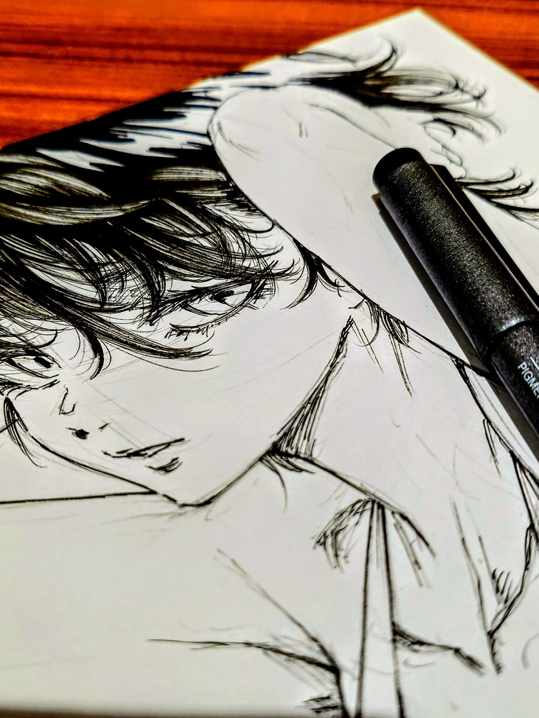 オリジナルイラスト 中色紙