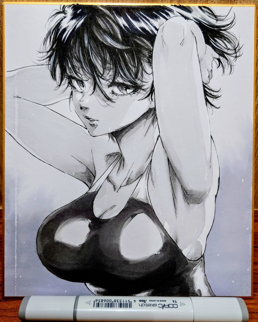 オリジナルイラスト 中色紙