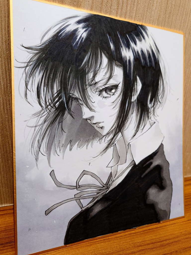 オリジナルイラスト 中色紙