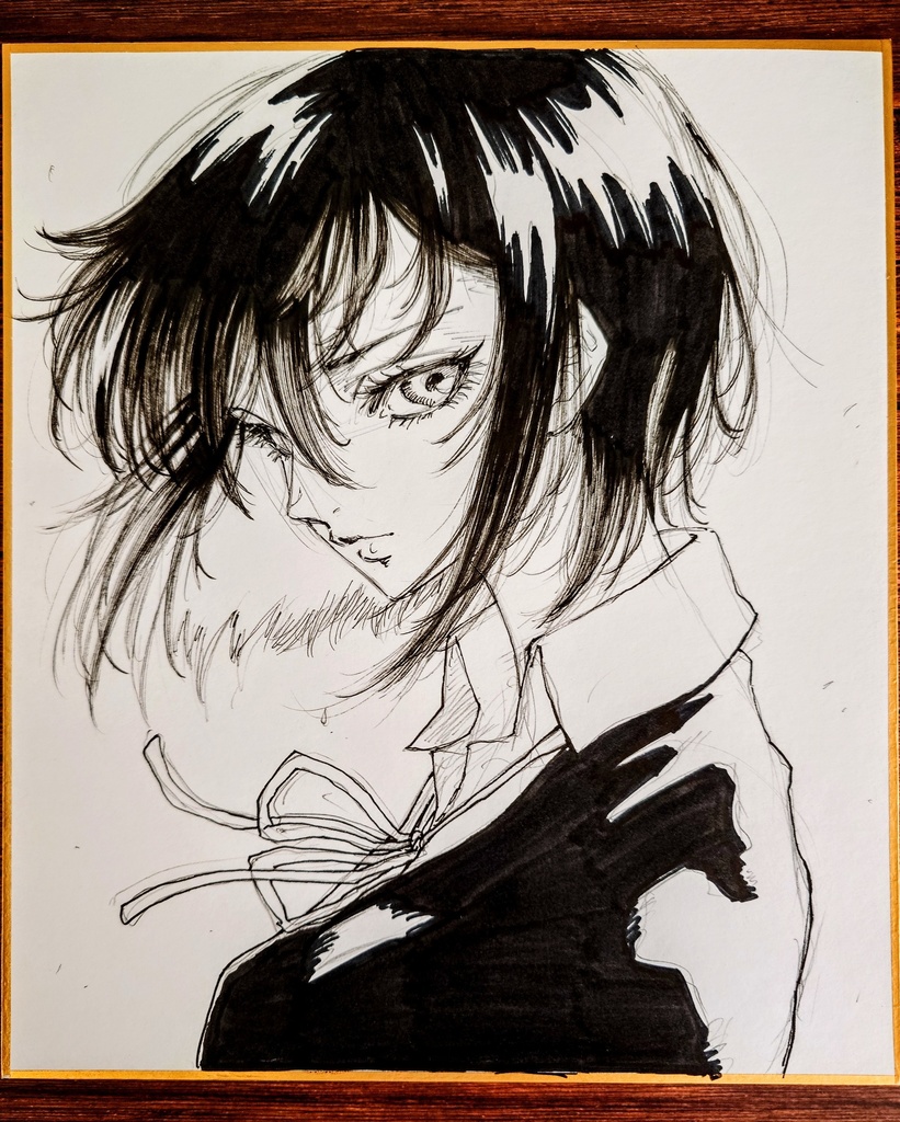 オリジナルイラスト 中色紙