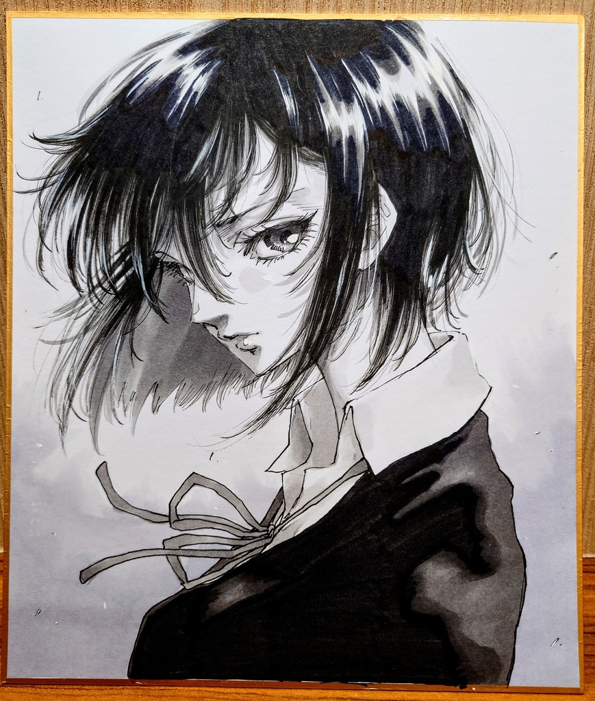 オリジナルイラスト 中色紙