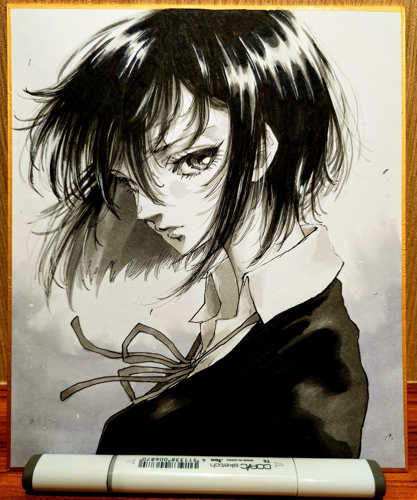 オリジナルイラスト 中色紙