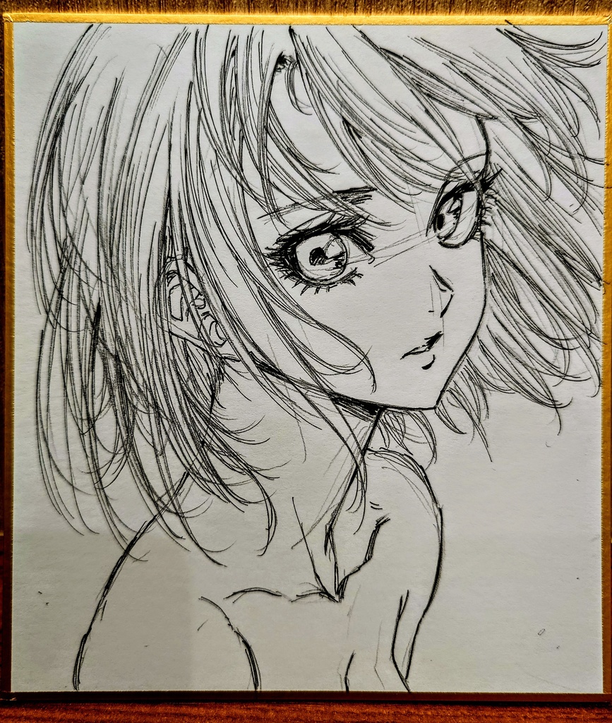 オリジナルイラスト 小色紙