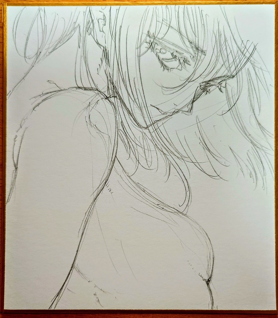 オリジナルイラスト 小色紙