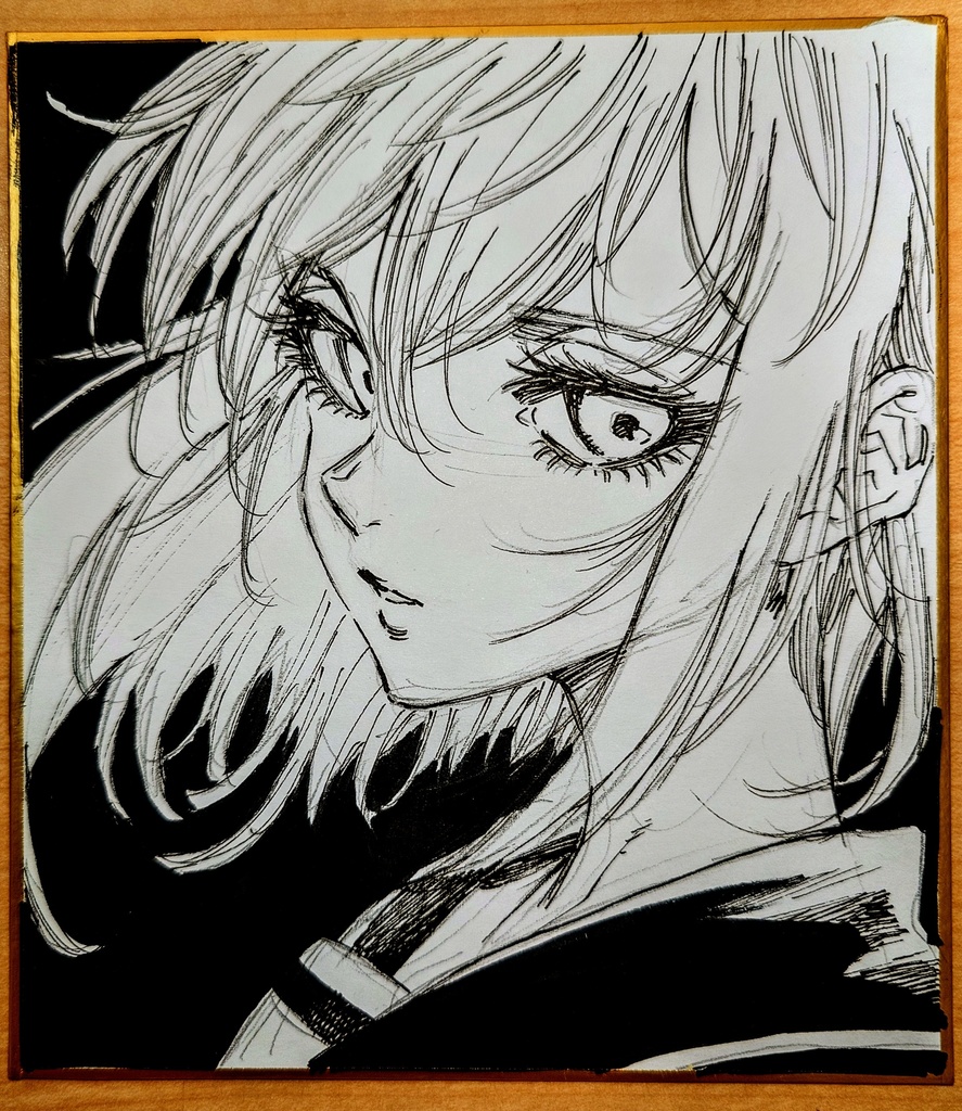 オリジナルイラスト 小色紙