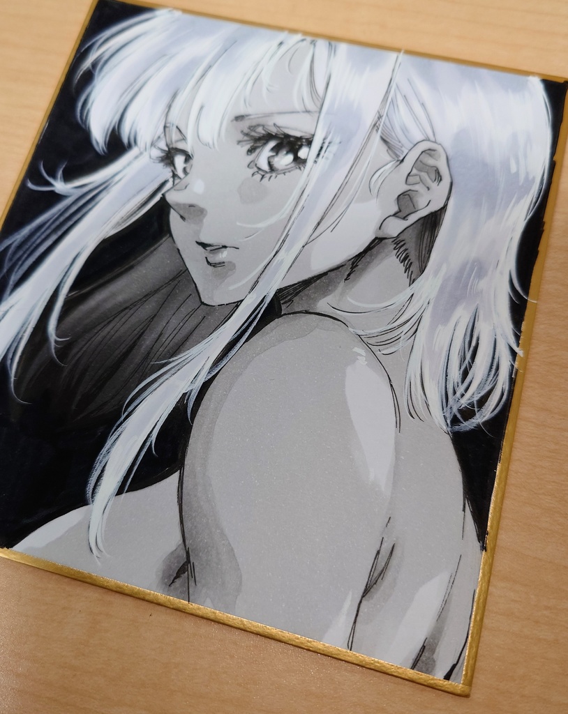 オリジナルイラスト 小色紙