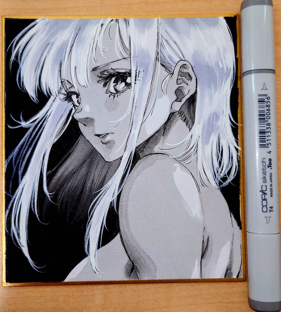 オリジナルイラスト 小色紙