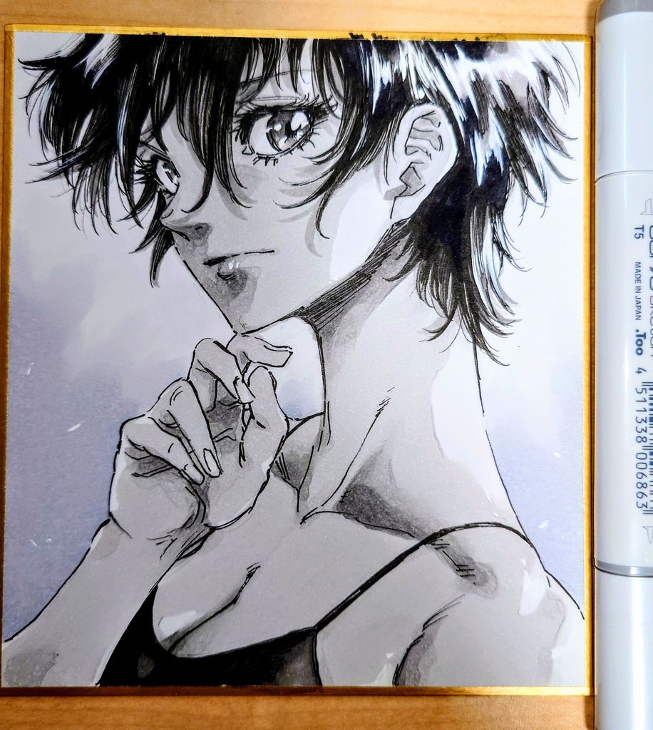 オリジナルイラスト 小色紙