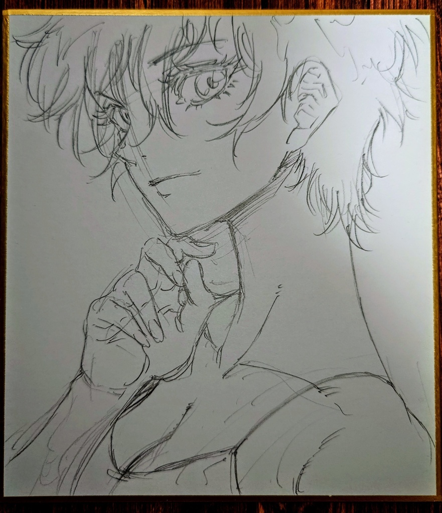 オリジナルイラスト 小色紙