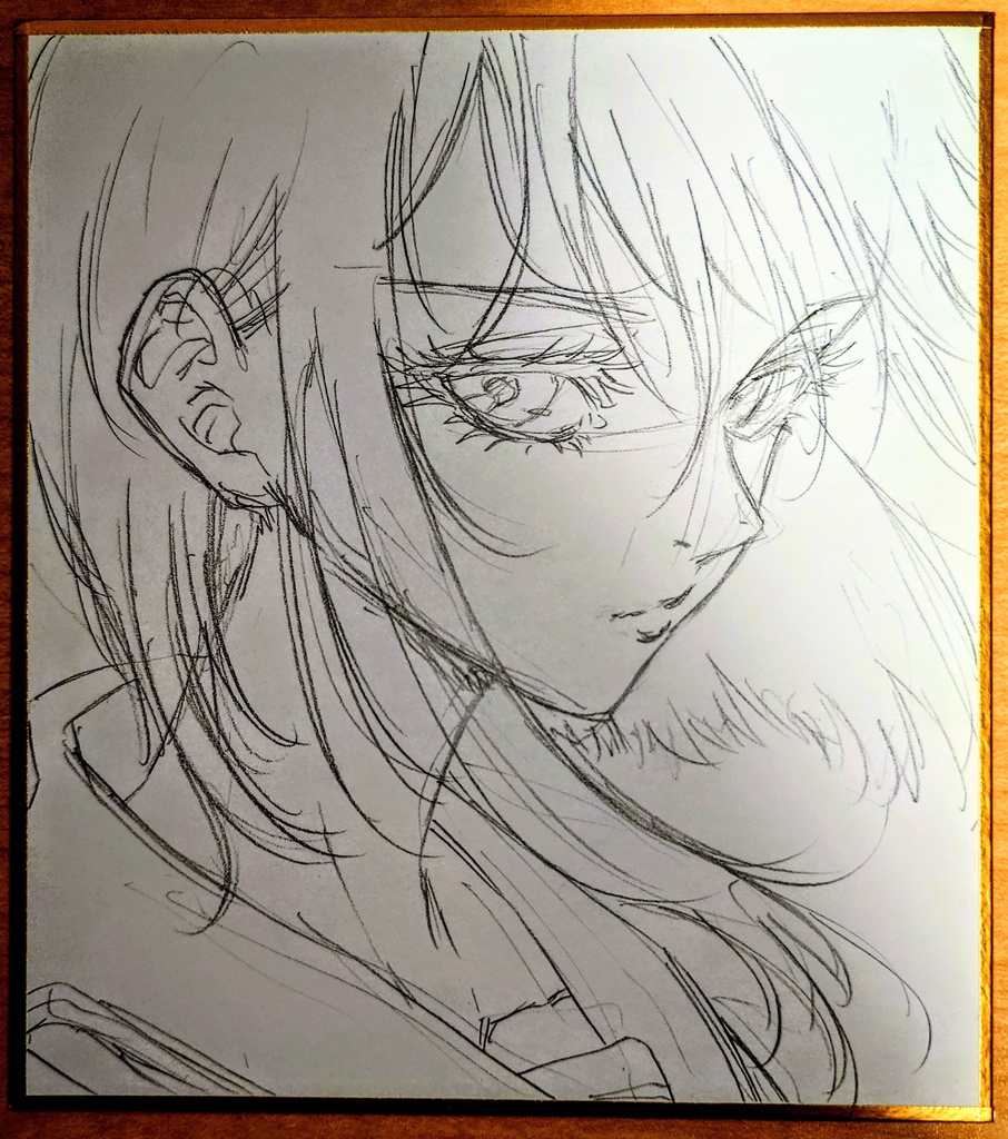 オリジナルイラスト 小色紙