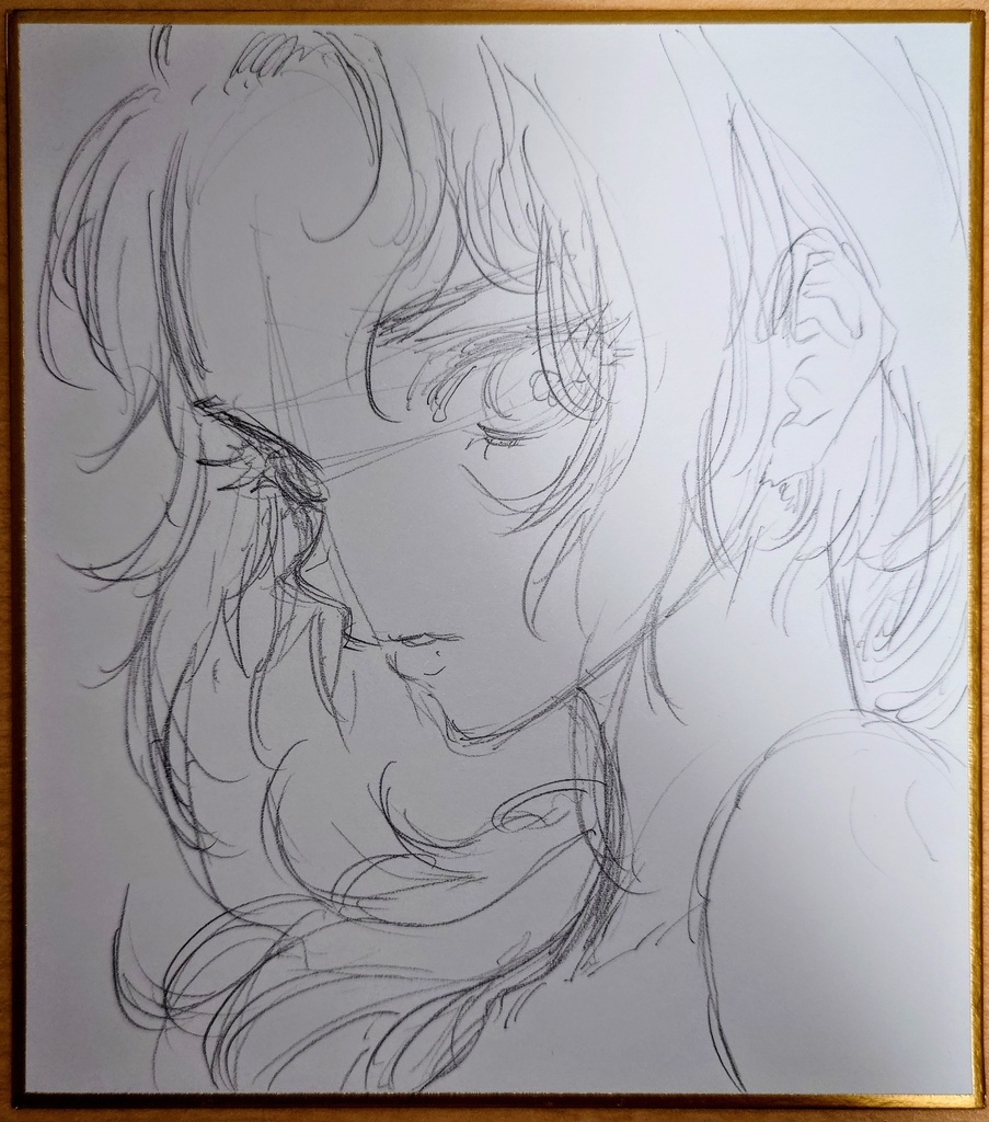 オリジナルイラスト 小色紙