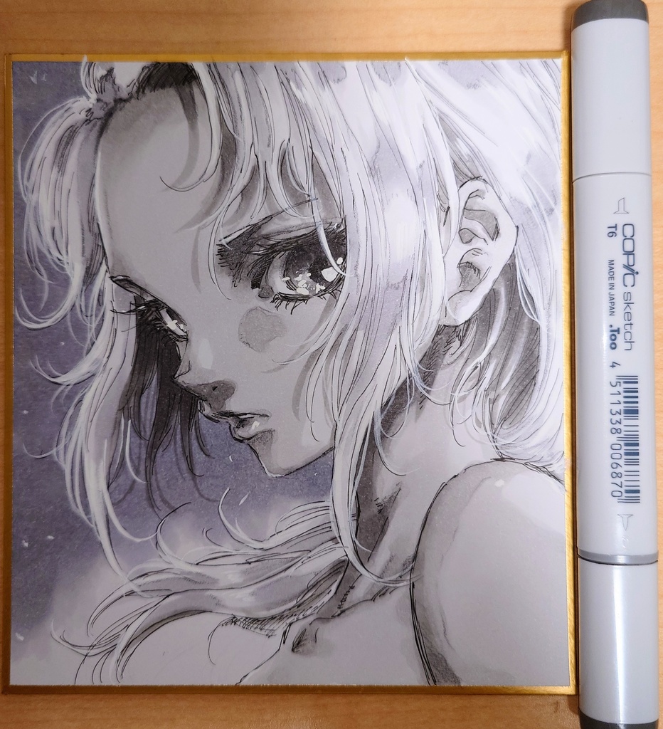 オリジナルイラスト 小色紙