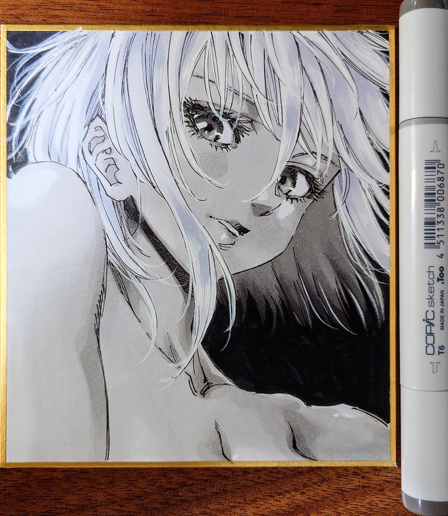 オリジナルイラスト 小色紙