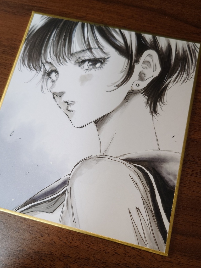 オリジナルイラスト 小色紙