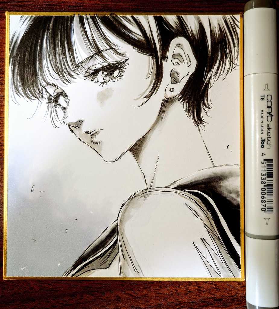 オリジナルイラスト 小色紙