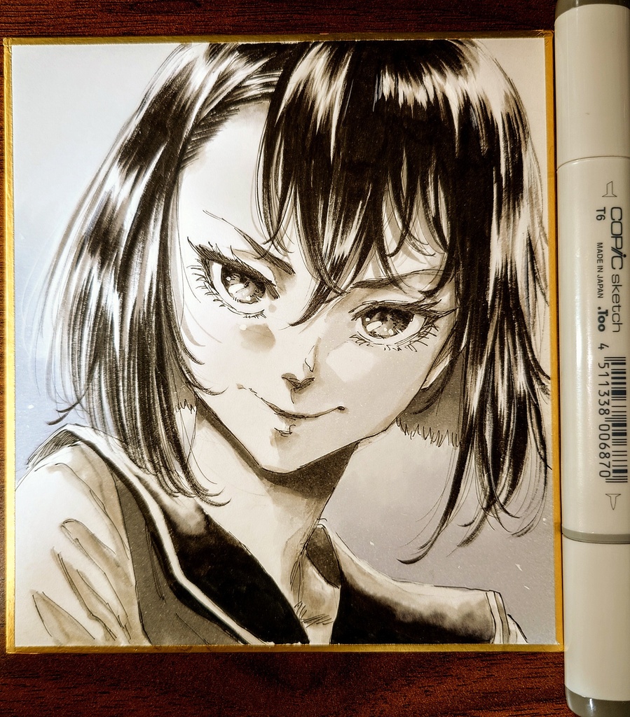オリジナルイラスト 小色紙
