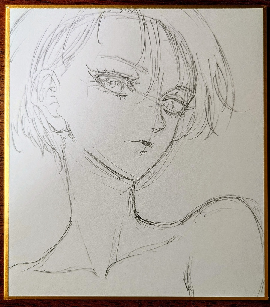 オリジナルイラスト 小色紙