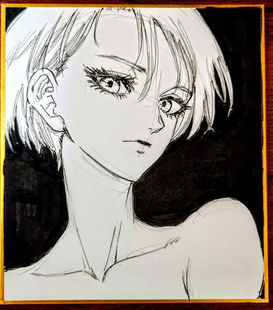 オリジナルイラスト 小色紙