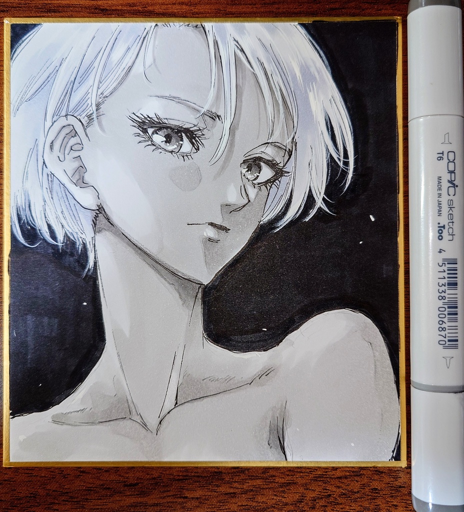 オリジナルイラスト 小色紙