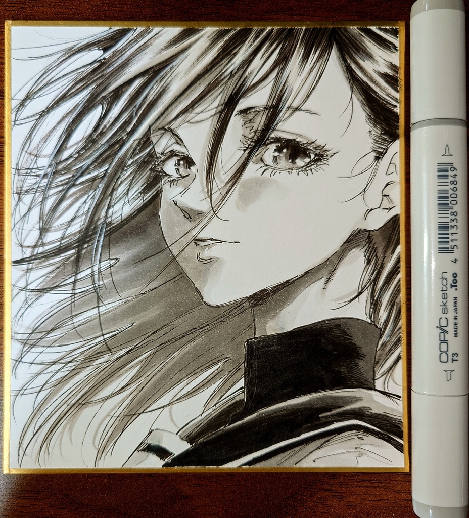 オリジナルイラスト 小色紙