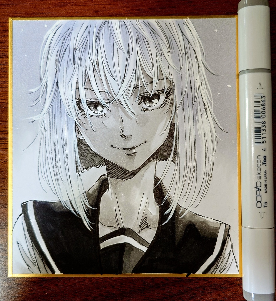 オリジナルイラスト 小色紙