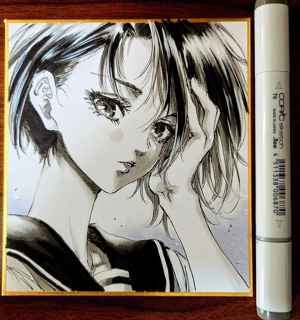 オリジナルイラスト 小色紙