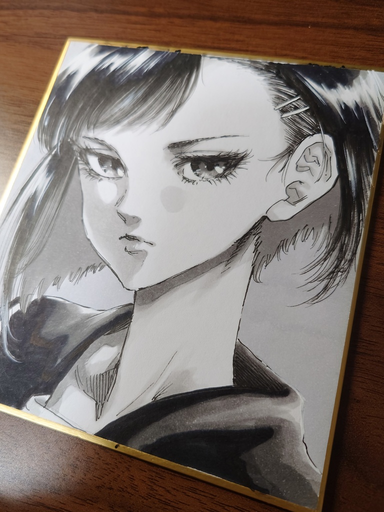 オリジナルイラスト 小色紙