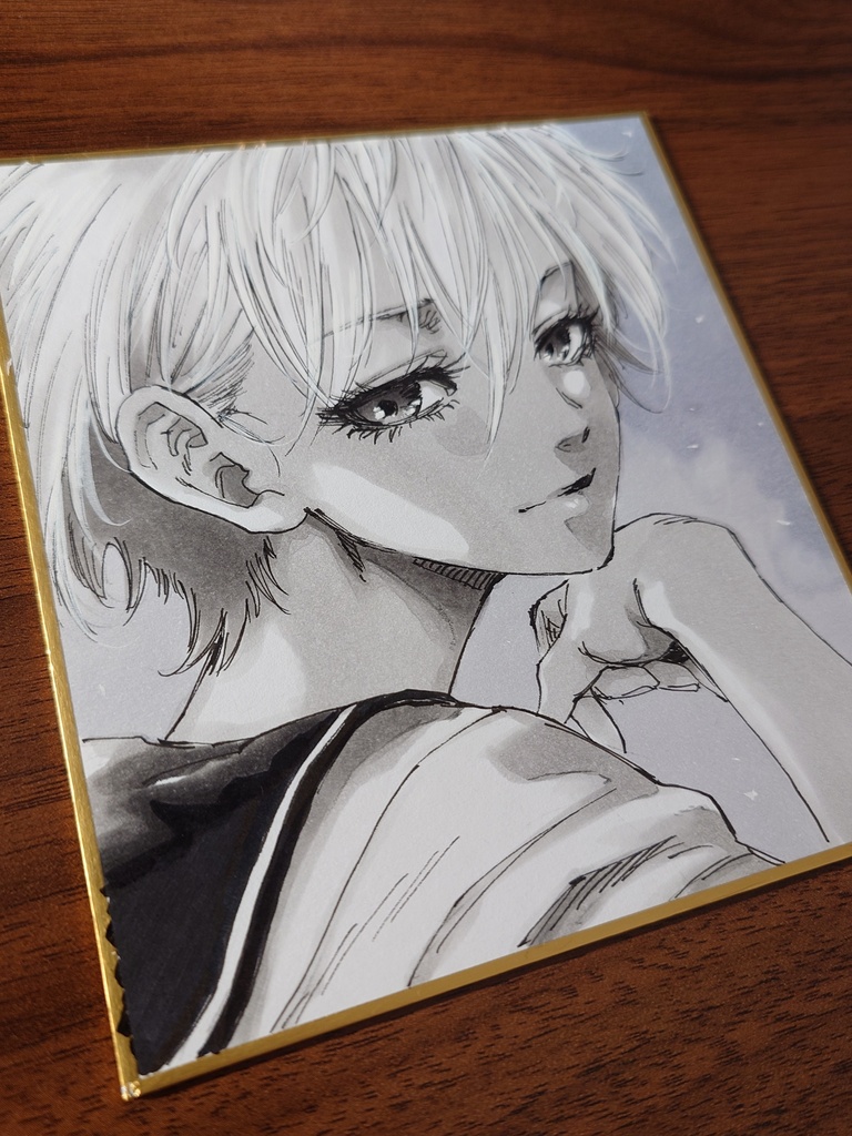 オリジナルイラスト 小色紙