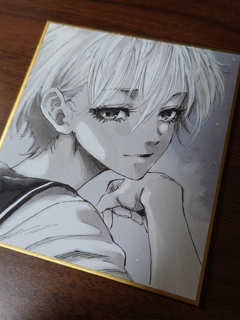 オリジナルイラスト 小色紙