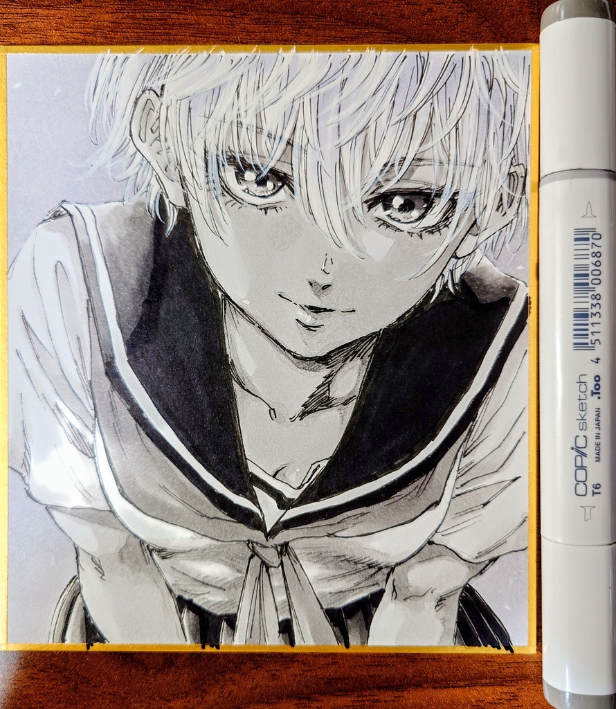 オリジナルイラスト 小色紙