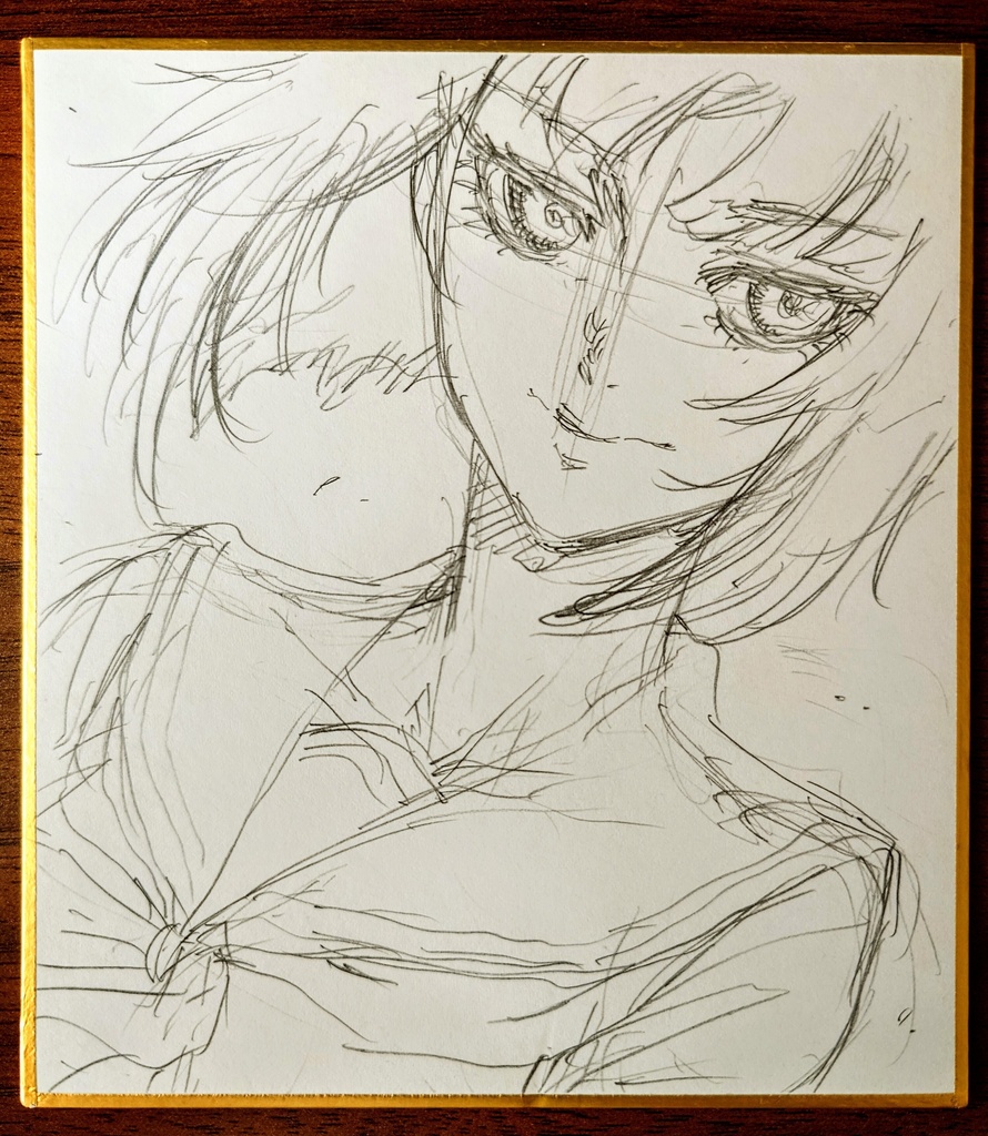 オリジナルイラスト 小色紙